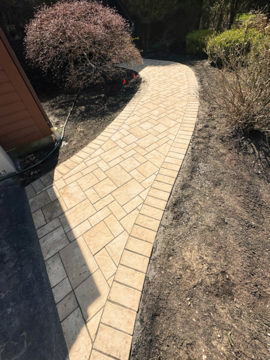 Unilock treo premier paver walkway.